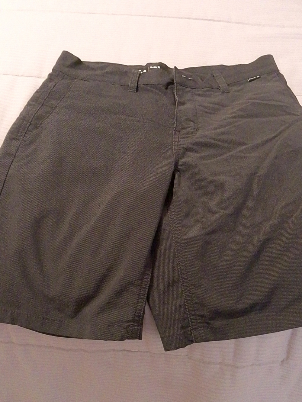 Hurley Boy's Black Flat Front Shorts